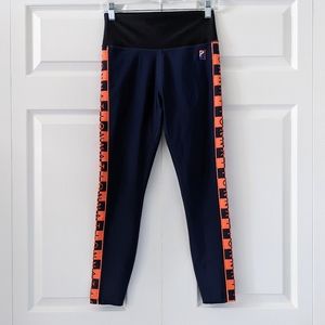 P.E Nation Victory Run Leggings | Navy Blue + Orange | Size *M*